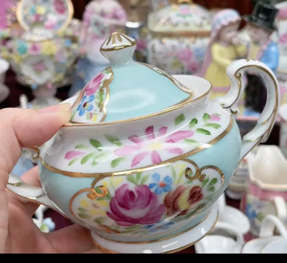 Ceramics Flower Jewelry Storage Box Vase Teapot Flower Basket Jewelry Case Storage Jewelry Organizer Display Home Decor Ornament