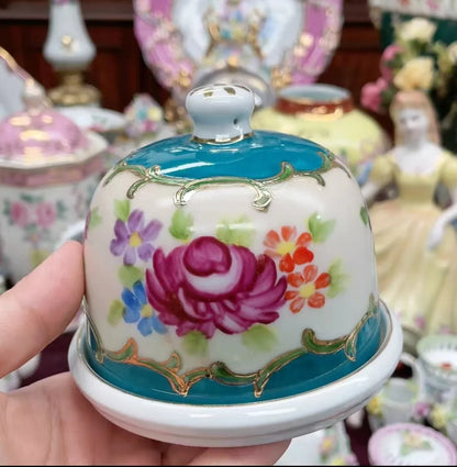 Ceramics Flower Jewelry Storage Box Vase Teapot Flower Basket Jewelry Case Storage Jewelry Organizer Display Home Decor Ornament
